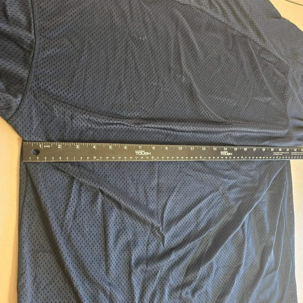 Nike Practice Jersey Men's L / XL Blue Mesh Overlay Short Sleeve Nike-Fit